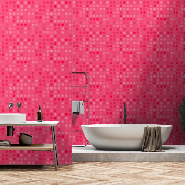 Papel Pintado sandía puntos rosas (Baño)