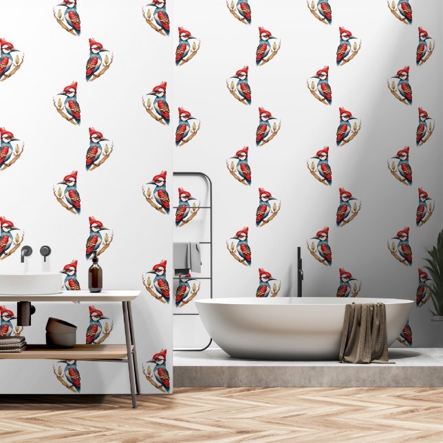 Papel Pintado Scarlet Escudo Woodpecker (Baño)