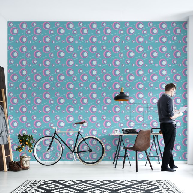 Papel Pintado Seamless pattern “PINK LEMONADE” (Sala de estar)