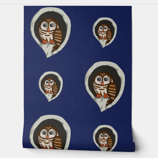 Papel Pintado Selene el búho (Desenrollar)