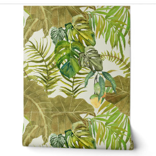 Papel Pintado Selva tropical de mango de elefante hawaiano
