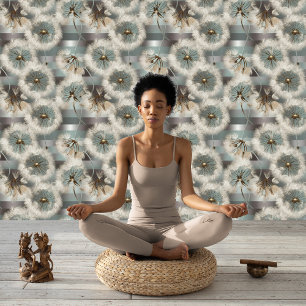 Papel Pintado Semilla de Dandelion sobre palo y palo Verde azula