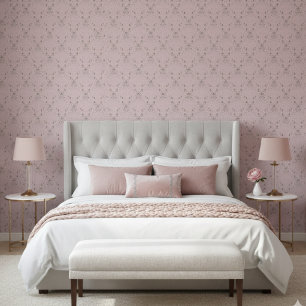 Papel Pintado Sencillo patrón elegante de Purpurina rosa Rubor