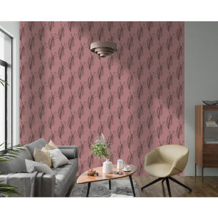 Papel Pintado Sencillo y elegante patrón de trigo malva