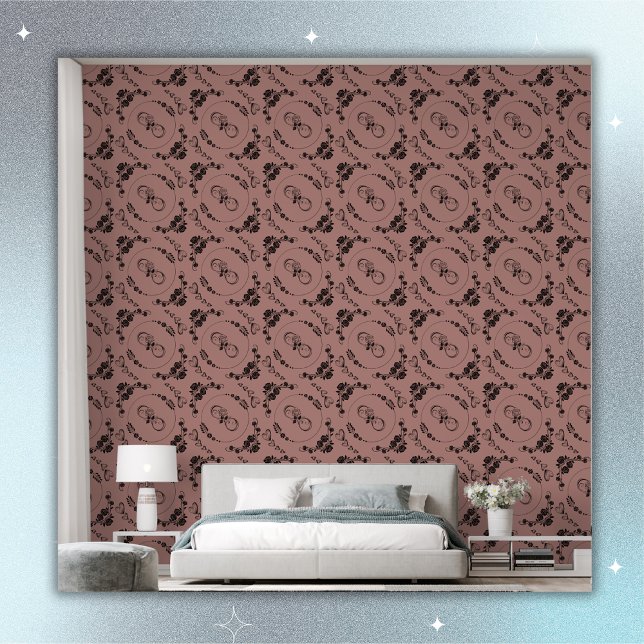 Papel Pintado Sencillos corazones negros, florales, infinitos en (Subido por el creador)