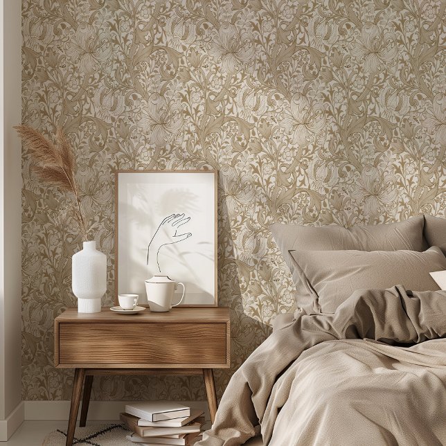 Papel Pintado Sepia Golden Lilies Peel & Stick William Morris (Subido por el creador)