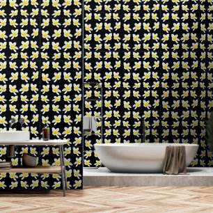 Papel Pintado Serenade Primavera: Frangipanis Amarillos Sobre Ne
