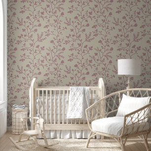 Papel Pintado Serenata Botánica XL flores y hojas crepusculares