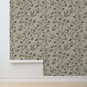 Papel Pintado Serenata Botánica XL flores y hojas crepusculares