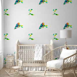 Papel Pintado Serenata cromática: Pájaro en rama 