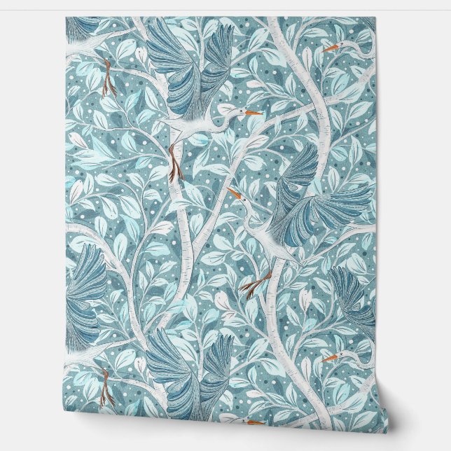 Papel Pintado Serene Wildlife Sanctuary Nesting (Desenrollar)