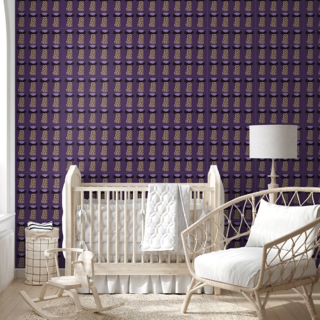 Papel Pintado Seta Champiñón Morado (Niños)