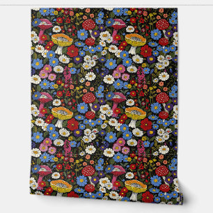 Papel Pintado Setas Caprichosas Florales Peel y Stick