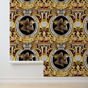 Papel Pintado Sicilia (Trinacria) la diseñadora italiana Medusa