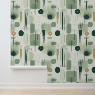 Papel Pintado Siglo Medio Resumen Moderno Sage Green