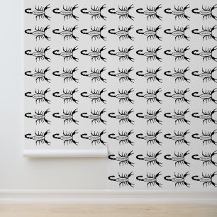 Papel Pintado Signo de estrella de escorpión negro de Scorpion
