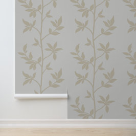 Papel Pintado Silhouette L mínima ramas beige