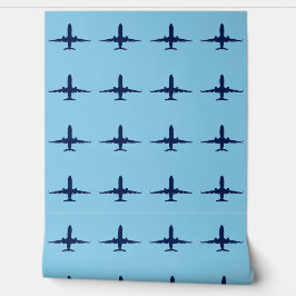 Papel Pintado Silhouette para avión Sky Blue Adventure