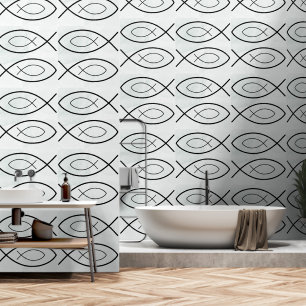 Papel Pintado Símbolo cristiano de pescado Ichthys