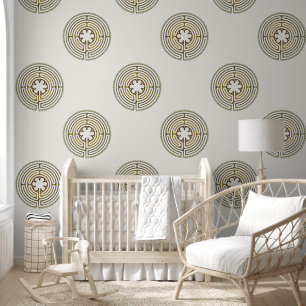 Papel Pintado Símbolo sagrado de geometría - Laberinto de Chartr