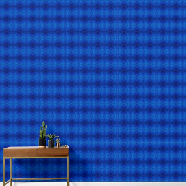 Papel Pintado Sinfonía de los tonos azules profundos Patrón del  (Pasillo)