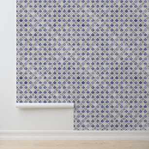 Papel Pintado Sirena Purpurina de Plata Púrpura