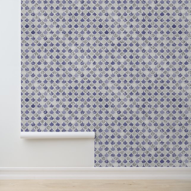 Papel Pintado Sirena Purpurina de Plata Púrpura (Solicitud)