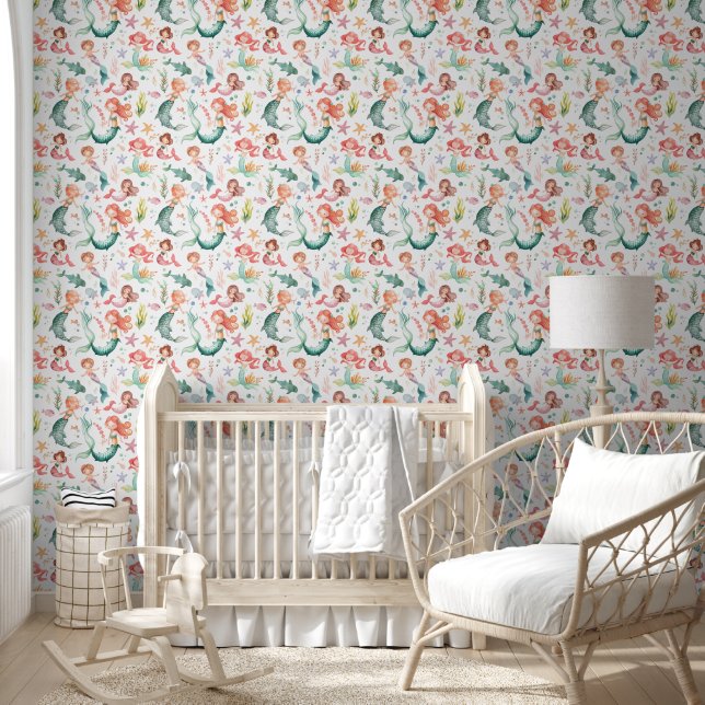 Papel Pintado Sirenas Pequeñas Lindas (Niños)