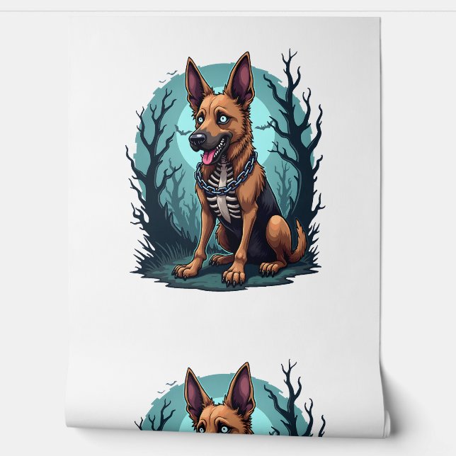 Papel Pintado Skeleton Shepherd Dog (Desenrollar)