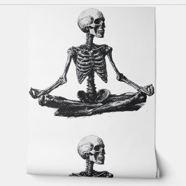 Papel Pintado Skeleton Yoga