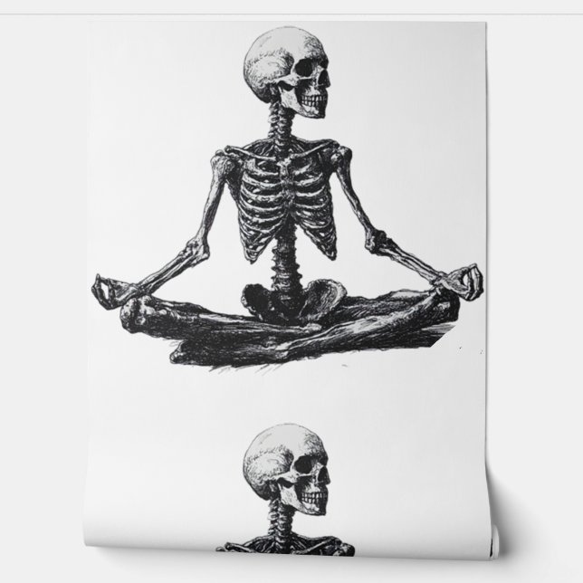 Papel Pintado Skeleton Yoga (Desenrollar)