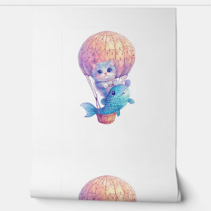 Papel Pintado Sky High Kitty - Aventura para gato caprichosa