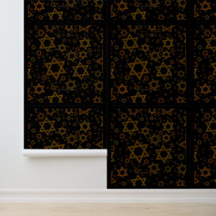 Papel Pintado SlipperyJoe's Hanukkah Star David artístico