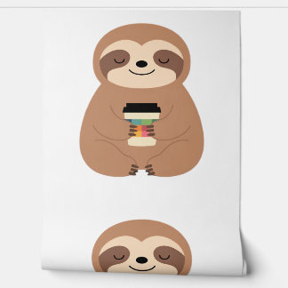 Papel Pintado Sloth Coffee Time Classic T-Shirt