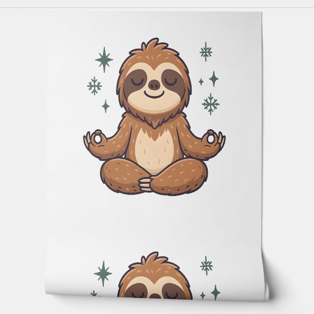 Papel Pintado Sloth Yoga Sloth (Desenrollar)
