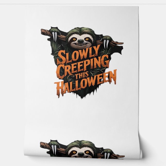 Papel Pintado Slowly Creeping This Halloween - Creepy Sloth Clas (Desenrollar)