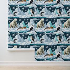 Papel Pintado Snowowowly Adventure Polar Animal Peel and Stick