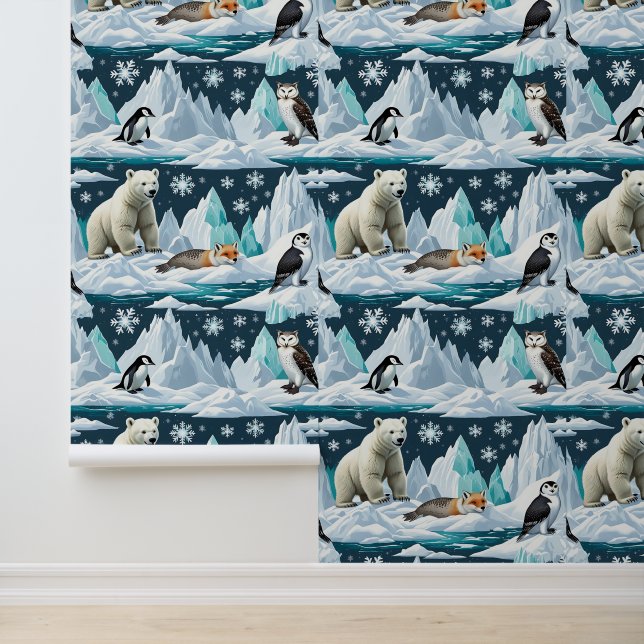 Papel Pintado Snowowowly Adventure Polar Animal Peel and Stick (Solicitud)