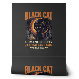 Papel Pintado Sociedad Humanitaria del Gato Negro Halloween Luna