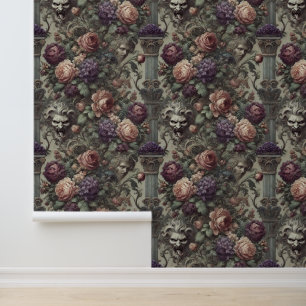 Papel Pintado Sociedades secretas florecen en espirales - gótico