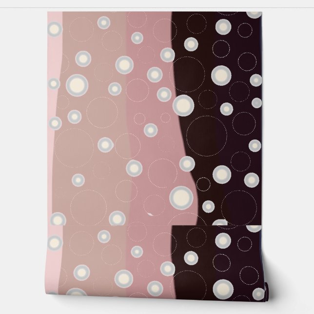 Papel Pintado Soft Abstract Waves & Bubbles – Modern Minimalist  (Desenrollar)