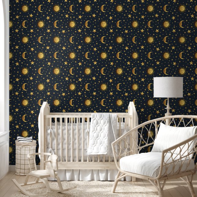 Papel Pintado Sol y Luna (Niños)