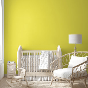 Papel Pintado Sólido limón amarillo simple de un color mínimo