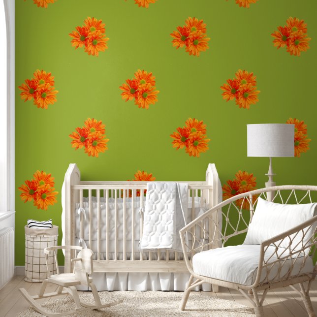 Papel Pintado Solo 3 flores de margarita de Gerbera (Niños)