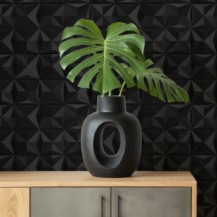 Papel Pintado Sombras geométricas: negro Resumen 3D