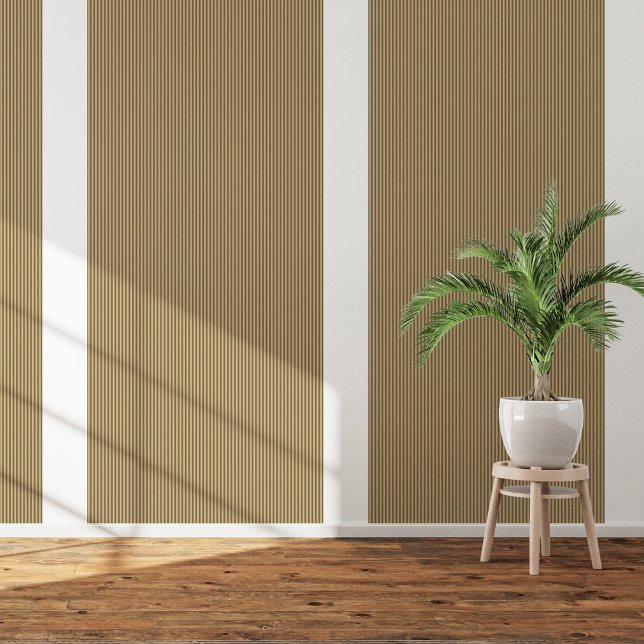 Papel Pintado Sopa Sepia moderna con tiras y palo (Modern Sepia Stripe Peel and Stick Wallpaper)