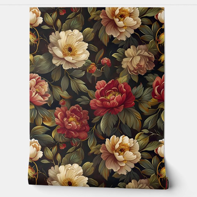 Papel Pintado Sparkling Peony Noel (Desenrollar)