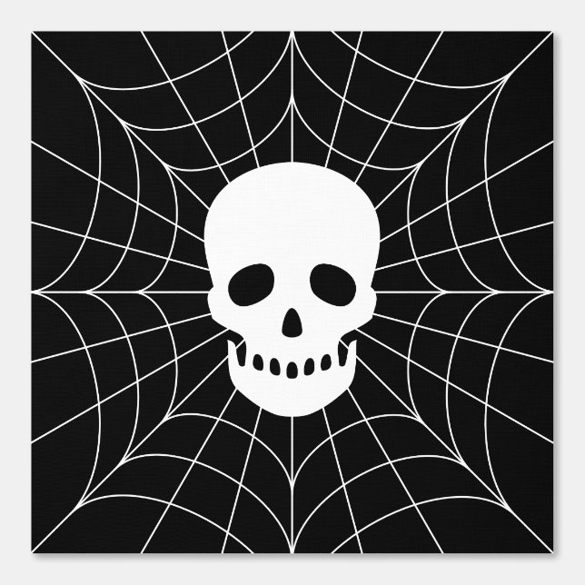 Papel Pintado Spiderweb Skull (Anverso)