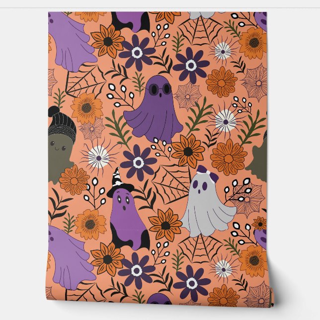 Papel Pintado Spooky floral (Desenrollar)