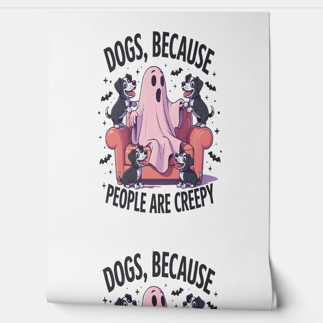 Papel Pintado Spooky Halloween Dog Spooky Ghost 2 (Desenrollar)